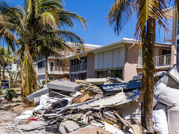 Hurricane hotel damage